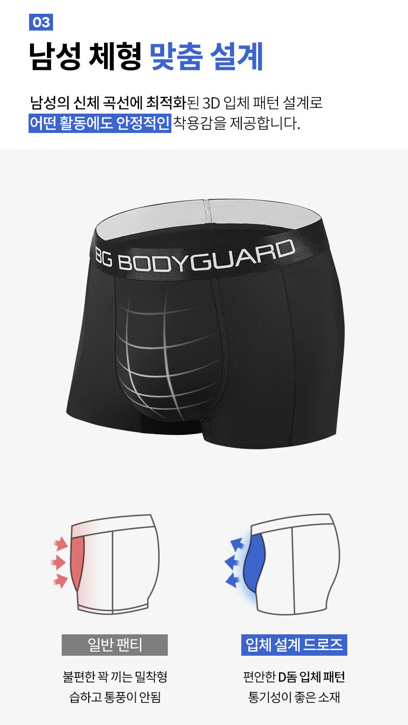 보디가드 남자 모달 스틸밴드 드로즈  4~5종 Body Guard Boxer Briefs 4~5 sets